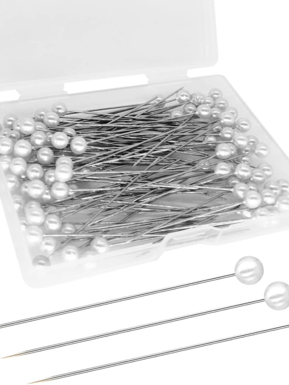 Corsage Boutonniere Pins, Teardrop Pearl Ball Head Pins, Long 2.5inch Sewing Pin